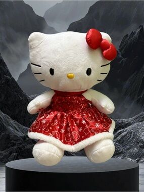 Sanrio Hello Kitty  Holidays Plush in Red and White Holiday Dress